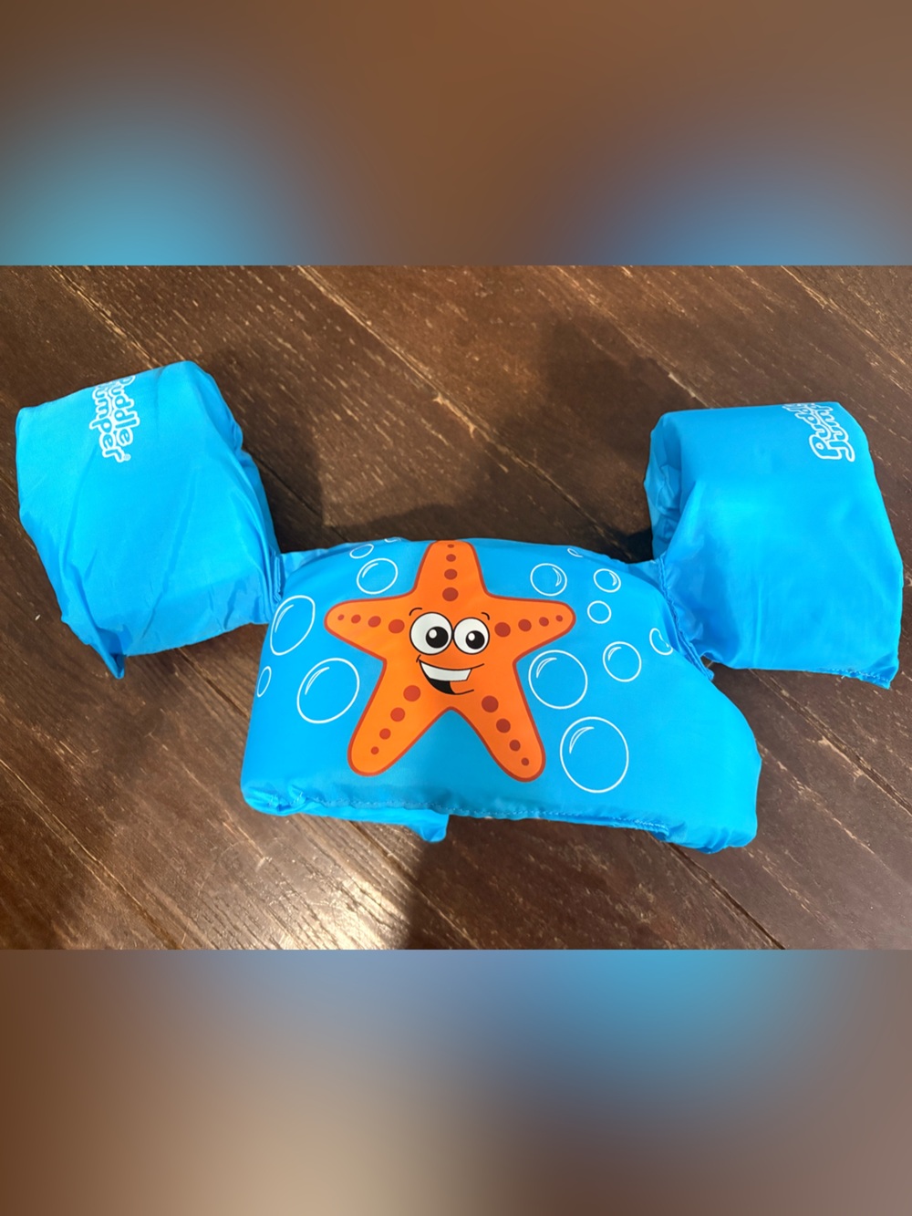 Blue Kids Swim Float with Orange Starfish Puddle Jumper